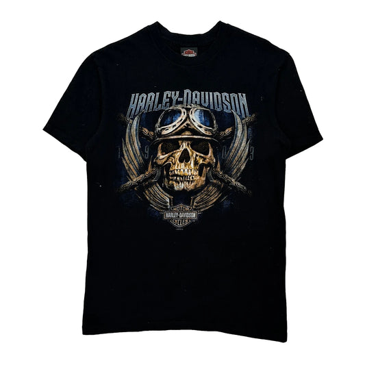 Grand Cayman Harley Davidson Graphic T-Shirt - Medium Black Cotton