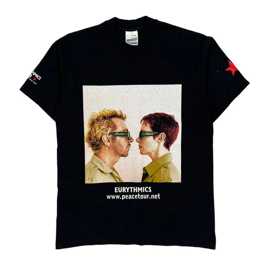 Eurythmics Peace Tour Fruit Of The Loom Band T-Shirt - Medium Black Cotton