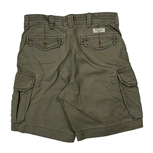 Polo By Ralph Lauren Cargo Shorts - 34W 10L Green Cotton