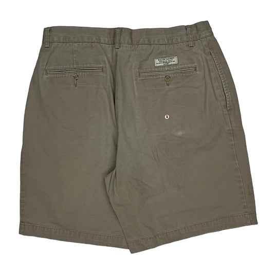 Polo By Ralph Lauren Double Pleated Chino Shorts - 31W 7L Beige Cotton