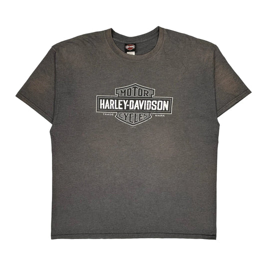 Indiana Harley Davidson Graphic T-Shirt - 2XL Grey Cotton Blend