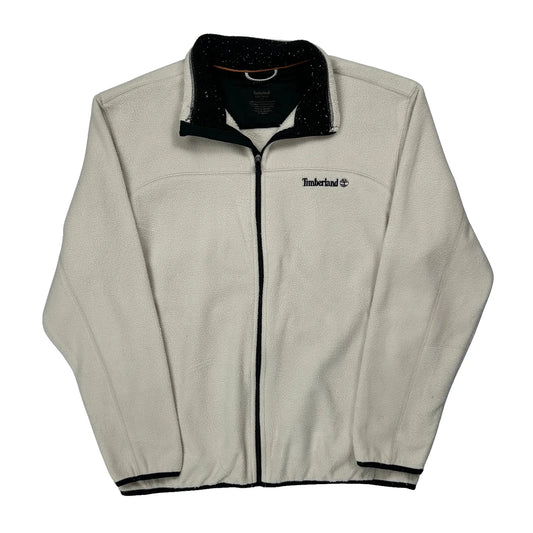 Vintage Timberland Fleece Jacket - Large Cream Polyester