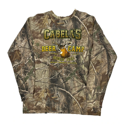 Cabelas Long Sleeve T-Shirt - XL Camo Cotton