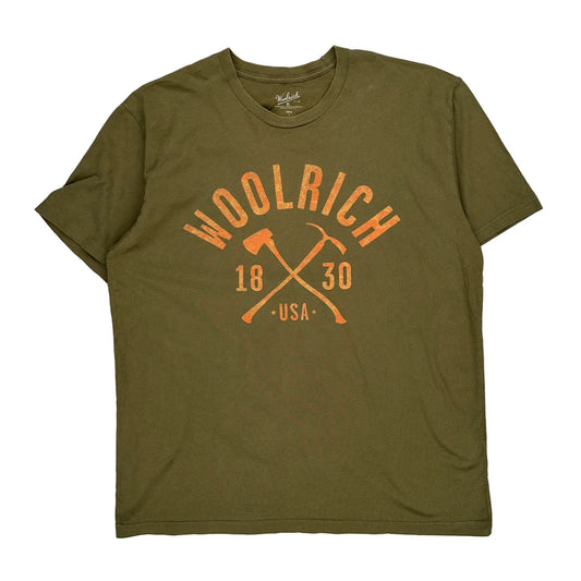 Woolrich T-Shirt - Large Green Cotton