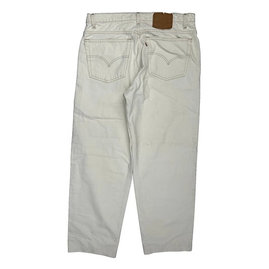 Levis 550 Jeans - 34W 28L White Cotton