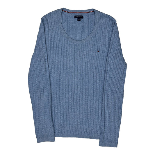 Tommy Hilfiger Jumper - Large Blue Knitted