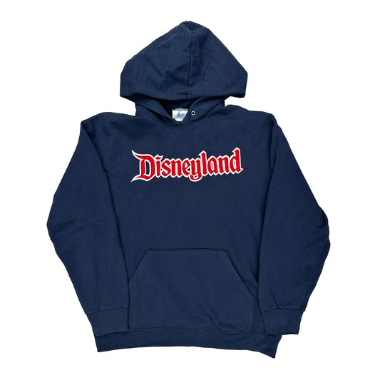 Vintage Disneyland Disney Graphic Hoodie - Large Navy Cotton