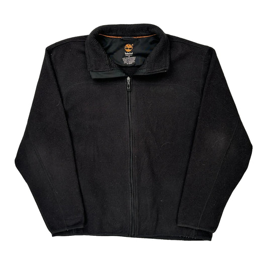 Vintage Timberland Fleece Jacket - Large Black Polyester