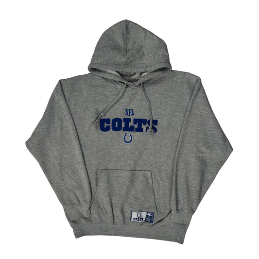 Vintage Colts N.F.L. Team Apparel Nfl Hoodie - Large Grey Cotton Blend