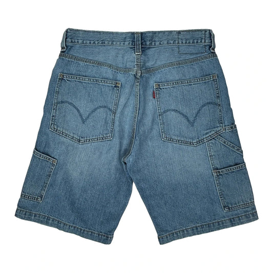 Levis Double Knee Carpenter Shorts - 32W 10L Blue Denim