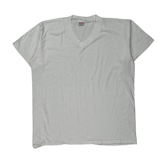 Hanes T-Shirt - Large White Cotton