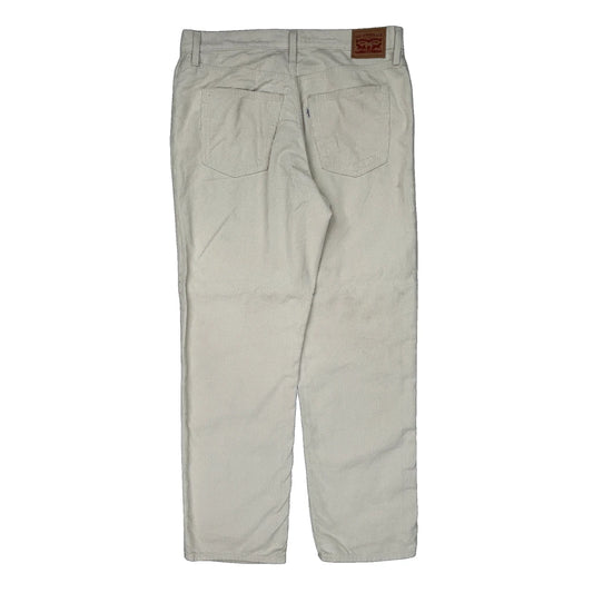 Levis Baggy Cord Trousers - 36″ Waist Cream Cotton