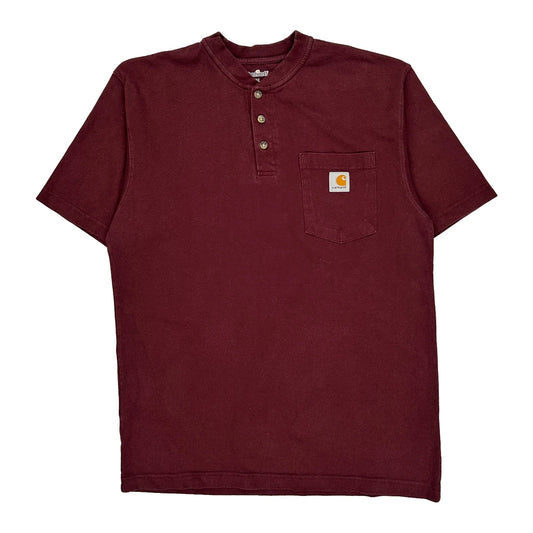 Carhartt T-Shirt - Medium Burgundy Cotton