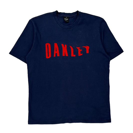 Oakley Spellout T-Shirt - Medium Navy Cotton