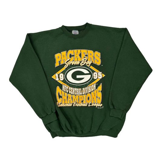 Vintage Green Bay Packers Logo Athletics Nfl Sweatshirt - Large Green Cotton