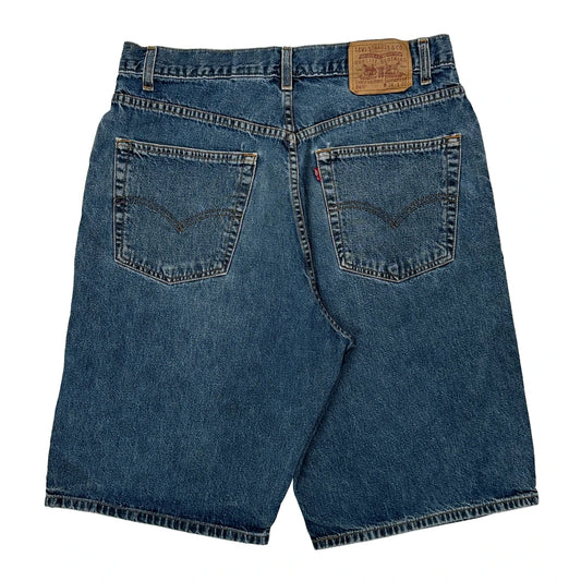 569 Levis Baggy Denim Shorts - 32W 11L Blue Denim