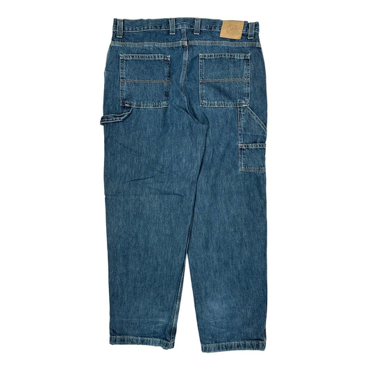 Unbranded Hip Hop Carpenter Jeans - 36W 32L Blue Cotton