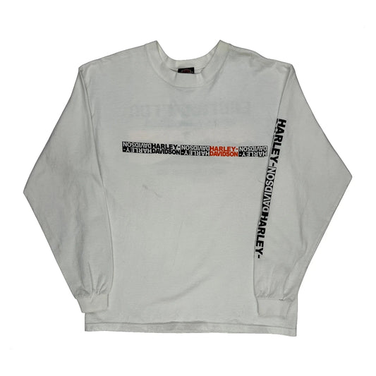 Easthampton Harley-Davidson Harley Davidson Long Sleeve T-Shirt - Large White Cotton