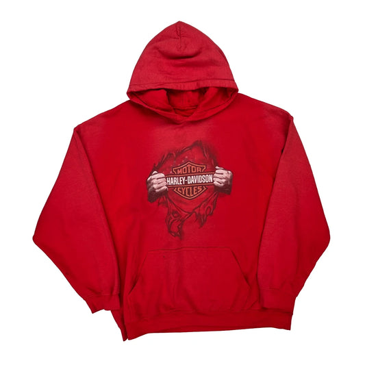 Harley Davidson Hoodie - XL Red Cotton