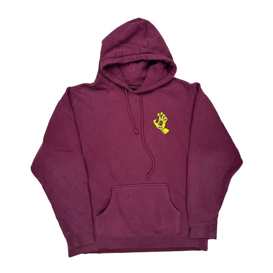 Vintage Screaming Hand Unbranded Graphic Hoodie - XL Burgundy Cotton