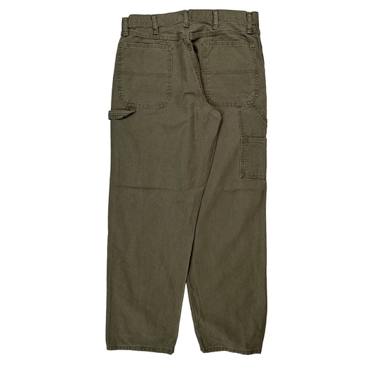 Vintage Wrangler Carpenter Trousers - 32W 32L Green Cotton