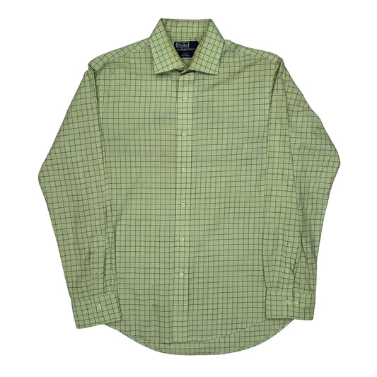 Polo By Ralph Lauren Checked Shirt - Large Green Cotton