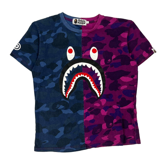 Shark Face A Bathing Ape Graphic T-Shirt - Medium Multicoloured Cotton