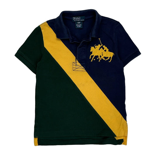 Age 4 Polo By Ralph Lauren Striped Polo Shirt - Small Navy Cotton