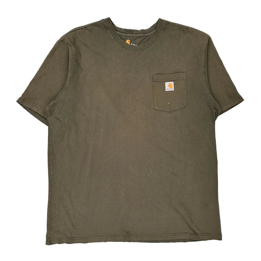 Carhartt T-Shirt - XL Brown Cotton