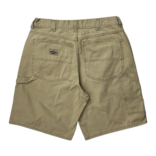 Vintage Lee Carpenter Shorts - 32W 10L Beige Cotton