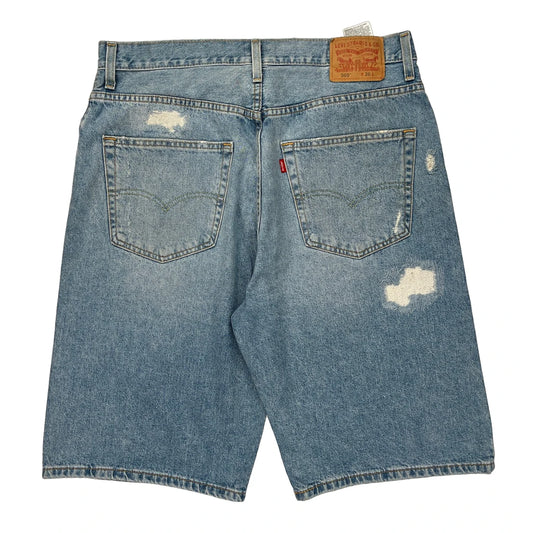 Levis Denim Shorts - 36W 12L Light Wash Cotton
