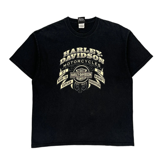 Three Rivers Harley-Davidson Harley Davidson Graphic T-Shirt - XL Black Cotton