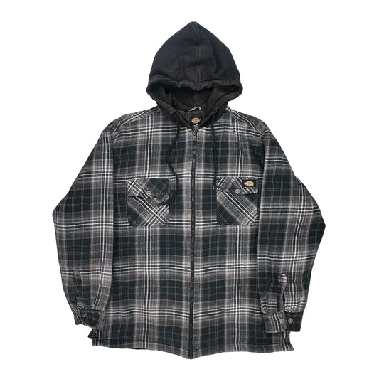Dickies Checked Jacket - XL Grey Cotton