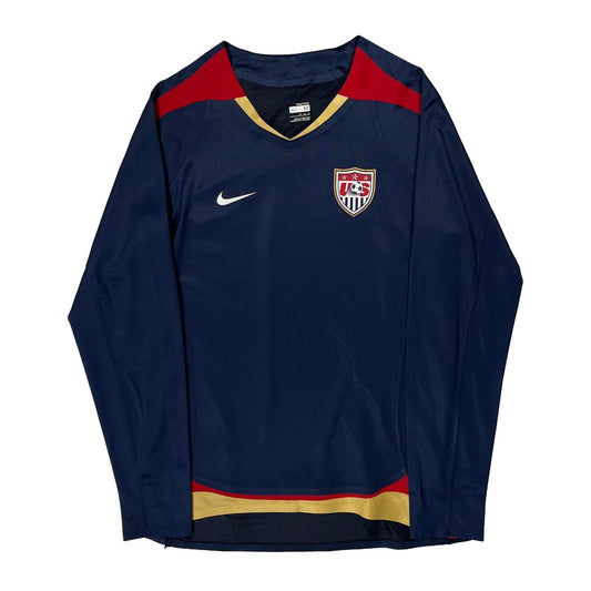 Vintage USA Nike Football Shirt - Medium Blue Polyester