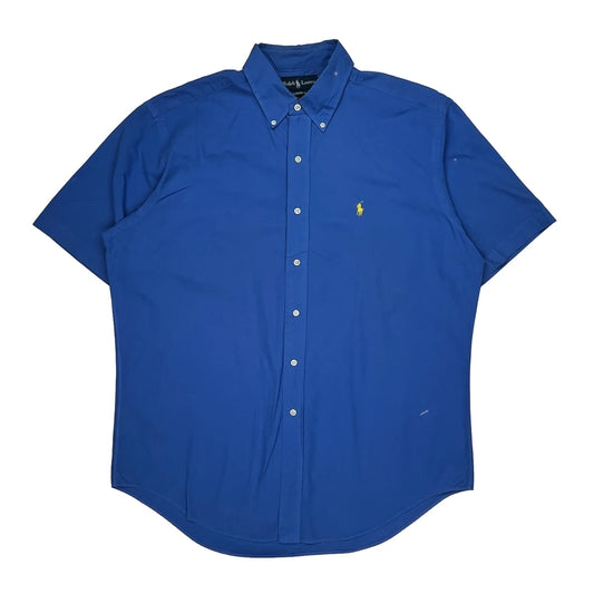 Ralph Lauren Short Sleeve Shirt - Large Blue Cotton