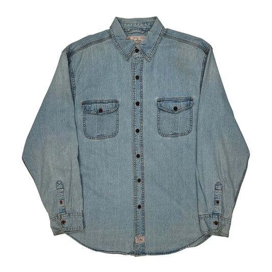 Levis Denim Shirt - Large Light Wash Cotton