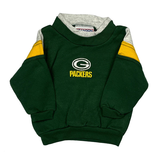 Vintage Age 12 Months Nfl Packers Sweatshirt - 3XS Green Cotton