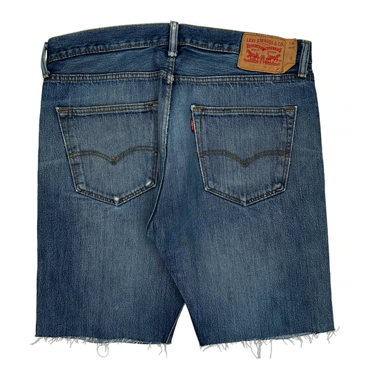 Levis Denim Shorts - 36W 9L Blue Denim