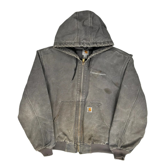 Vintage Carhartt Jacket - Large Grey Cotton Blend