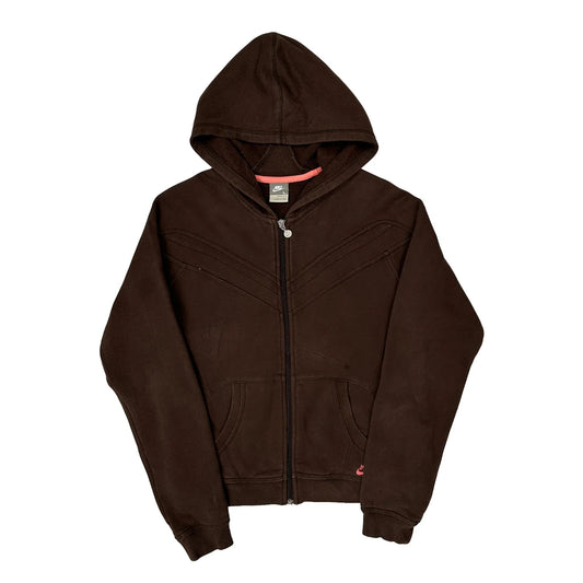 Vintage Nike Hoodie - Large Brown Cotton