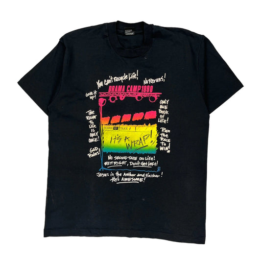 Drama Camp 1990 Screen Stars Single Stitch T-Shirt - XL Black Cotton Blend