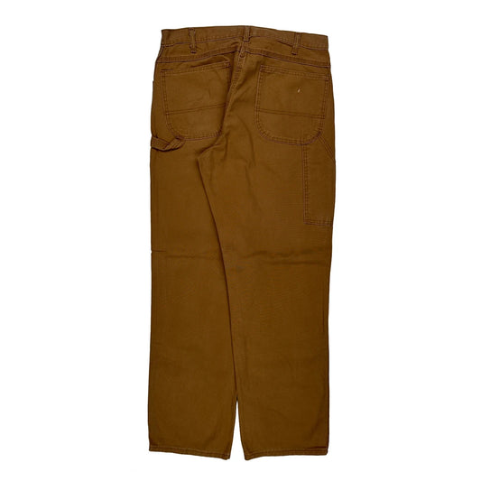 Dickies Carpenter Trousers - 34W 34L Brown Cotton