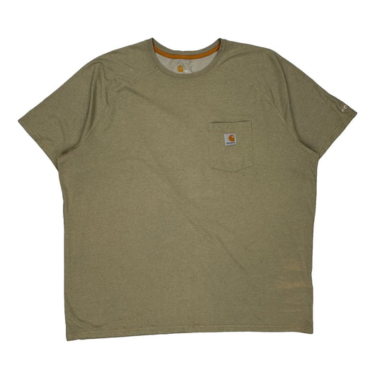 Carhartt T-Shirt - 2XL Khaki Cotton