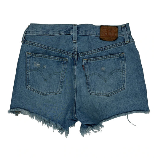 Levis Denim Shorts - 29W UK 10 Light Wash Denim