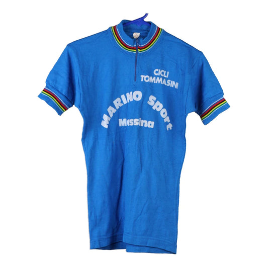 Vintage blue Cycling Messina Unbranded Sports Top - mens medium