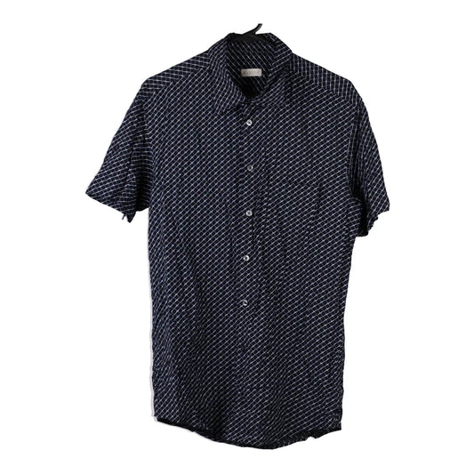 Vintage navy Unbranded Short Sleeve Shirt - mens large