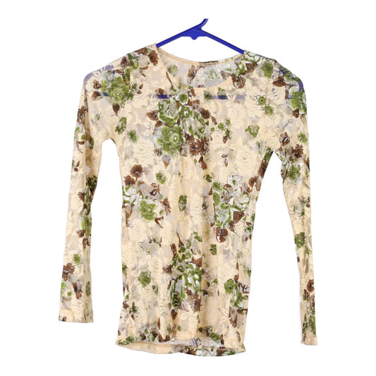 Vintage cream Unbranded Mesh Top - womens small