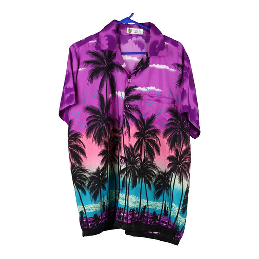 Vintage purple Unbranded Hawaiian Shirt - mens large
