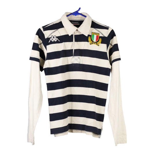 Vintage white Italia Kappa Long Sleeve Polo Shirt - mens x-small