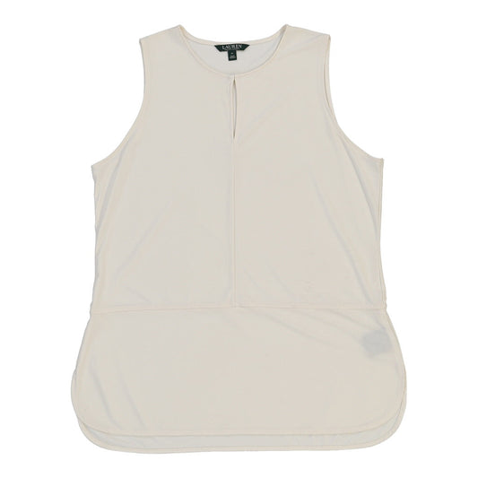 Vintage Lauren Ralph Lauren Dress - XL White Polyester Blend